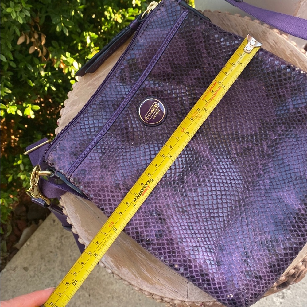 💜🖤Rare Y2K Purple Coach Crossbody Leather Bag💜🖤 - Picture 13 of 16